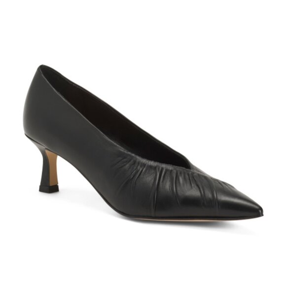 NEW NAPOLEONI Made In Italy Leather Pinched Heels in black for women 726 10j5 - Picture 4 of 5